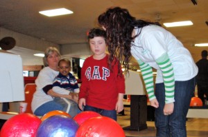 Students at the Building Blocks Center for Autism go bowling